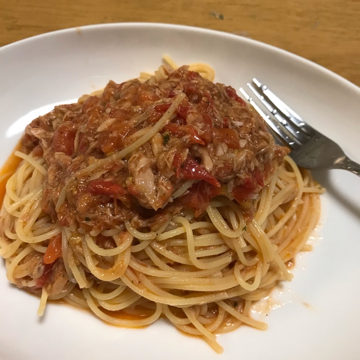 簡単!ツナトマトパスタ
